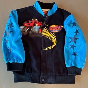 JH Designs Nickelodeon BLAZE AND THE MONSTER MACHINES Varsity Jacket Kids Sz 6